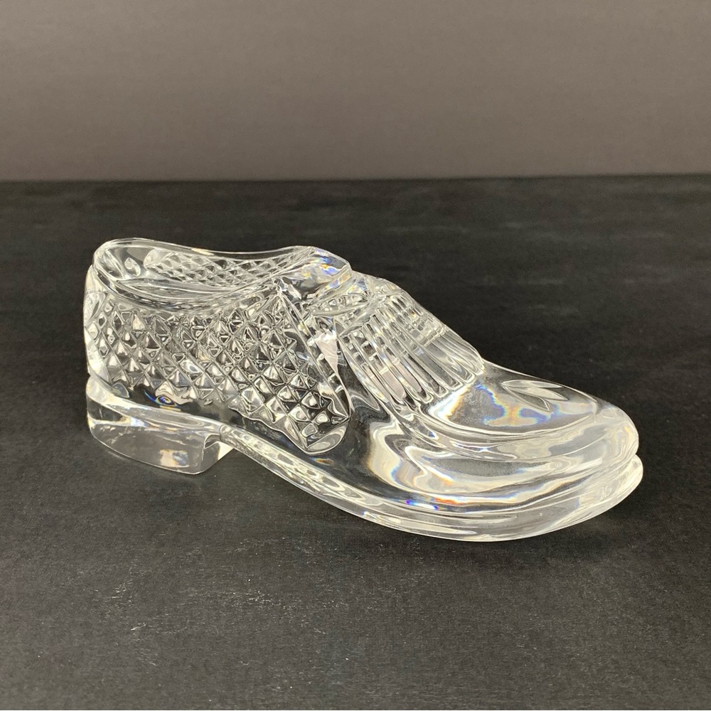 Waterford Crystal  Golf Shoe Tassel Loafer Paperweight Art Glass Elegant Read